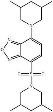 7-(3,5-dimethylpiperidin-1-yl)-4-(3,5-dimethylpiperidin-1-yl)sulfonyl-2,1,3-benzoxadiazole Struktur