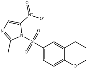 1-(3-ethyl-4-methoxyphenyl)sulfonyl-2-methyl-5-nitroimidazole Struktur