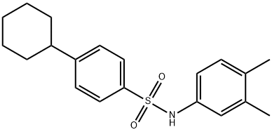 4-cyclohexyl-N-(3,4-dimethylphenyl)benzenesulfonamide Struktur