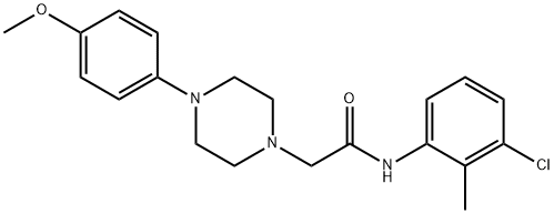 N-(3-chloro-2-methylphenyl)-2-[4-(4-methoxyphenyl)piperazin-1-yl]acetamide Struktur