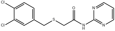 2-[(3,4-dichlorophenyl)methylsulfanyl]-N-pyrimidin-2-ylacetamide Struktur