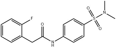 N-[4-(dimethylsulfamoyl)phenyl]-2-(2-fluorophenyl)acetamide Struktur