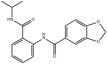 N-[2-(propan-2-ylcarbamoyl)phenyl]-1,3-benzodioxole-5-carboxamide Struktur