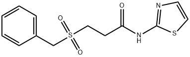 3-benzylsulfonyl-N-(1,3-thiazol-2-yl)propanamide Struktur