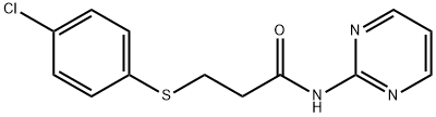 3-(4-chlorophenyl)sulfanyl-N-pyrimidin-2-ylpropanamide Struktur