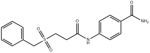 4-(3-benzylsulfonylpropanoylamino)benzamide Struktur