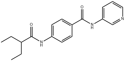 4-(2-ethylbutanoylamino)-N-pyridin-3-ylbenzamide Struktur