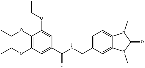 N-[(1,3-dimethyl-2-oxobenzimidazol-5-yl)methyl]-3,4,5-triethoxybenzamide Struktur