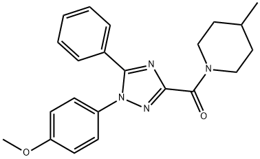 [1-(4-methoxyphenyl)-5-phenyl-1,2,4-triazol-3-yl]-(4-methylpiperidin-1-yl)methanone Struktur