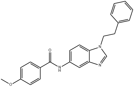 4-methoxy-N-[1-(2-phenylethyl)benzimidazol-5-yl]benzamide Struktur