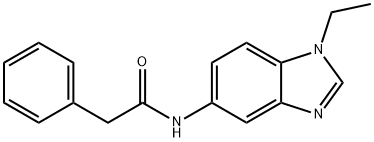 N-(1-ethylbenzimidazol-5-yl)-2-phenylacetamide Struktur