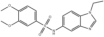 N-(1-ethylbenzimidazol-5-yl)-3,4-dimethoxybenzenesulfonamide Struktur