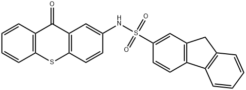 N-(9-oxothioxanthen-2-yl)-9H-fluorene-2-sulfonamide Struktur