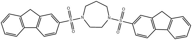 1,4-bis(9H-fluoren-2-ylsulfonyl)-1,4-diazepane Struktur