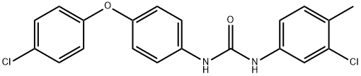 1-(3-chloro-4-methylphenyl)-3-[4-(4-chlorophenoxy)phenyl]urea Struktur