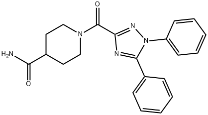 1-(1,5-diphenyl-1,2,4-triazole-3-carbonyl)piperidine-4-carboxamide Struktur