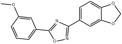 3-(1,3-benzodioxol-5-yl)-5-(3-methoxyphenyl)-1,2,4-oxadiazole Struktur