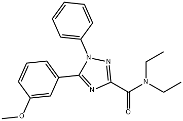 N,N-diethyl-5-(3-methoxyphenyl)-1-phenyl-1,2,4-triazole-3-carboxamide Struktur