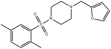 1-(2,5-dimethylphenyl)sulfonyl-4-(furan-2-ylmethyl)piperazine Struktur