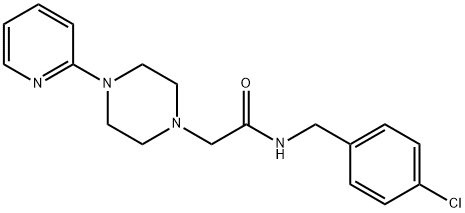 N-[(4-chlorophenyl)methyl]-2-(4-pyridin-2-ylpiperazin-1-yl)acetamide Struktur