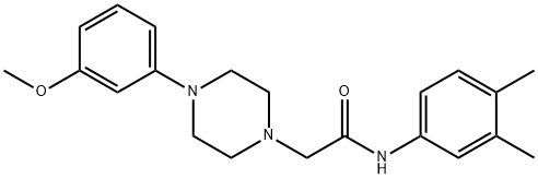 N-(3,4-dimethylphenyl)-2-[4-(3-methoxyphenyl)piperazin-1-yl]acetamide Struktur