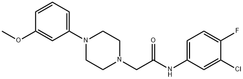 N-(3-chloro-4-fluorophenyl)-2-[4-(3-methoxyphenyl)piperazin-1-yl]acetamide Struktur