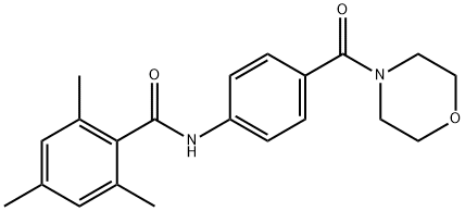 2,4,6-trimethyl-N-[4-(morpholine-4-carbonyl)phenyl]benzamide Struktur