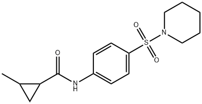 2-methyl-N-(4-piperidin-1-ylsulfonylphenyl)cyclopropane-1-carboxamide Struktur