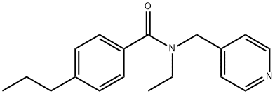 N-ethyl-4-propyl-N-(pyridin-4-ylmethyl)benzamide Struktur