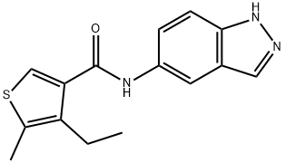 4-ethyl-N-(1H-indazol-5-yl)-5-methylthiophene-3-carboxamide Struktur