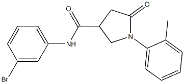 N-(3-bromophenyl)-1-(2-methylphenyl)-5-oxopyrrolidine-3-carboxamide Struktur