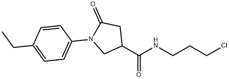 N-(3-chloropropyl)-1-(4-ethylphenyl)-5-oxopyrrolidine-3-carboxamide Struktur