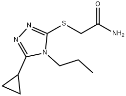 2-[(5-cyclopropyl-4-propyl-1,2,4-triazol-3-yl)sulfanyl]acetamide Struktur