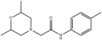 2-(2,6-dimethylmorpholin-4-yl)-N-(4-methylphenyl)acetamide Struktur