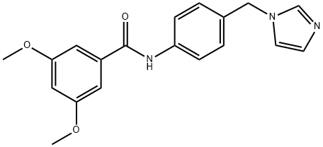 N-[4-(imidazol-1-ylmethyl)phenyl]-3,5-dimethoxybenzamide Struktur