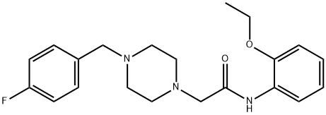 N-(2-ethoxyphenyl)-2-[4-[(4-fluorophenyl)methyl]piperazin-1-yl]acetamide Struktur