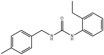 1-(2-ethylphenyl)-3-[(4-methylphenyl)methyl]urea Struktur