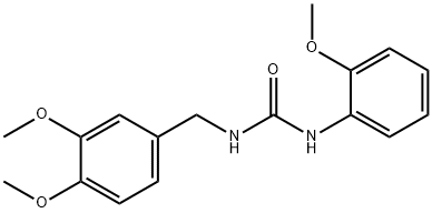 1-[(3,4-dimethoxyphenyl)methyl]-3-(2-methoxyphenyl)urea Struktur