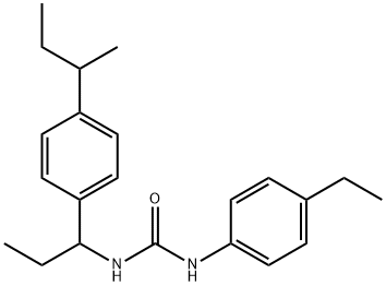 1-[1-(4-butan-2-ylphenyl)propyl]-3-(4-ethylphenyl)urea Struktur