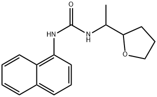 1-naphthalen-1-yl-3-[1-(oxolan-2-yl)ethyl]urea Struktur