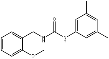 1-(3,5-dimethylphenyl)-3-[(2-methoxyphenyl)methyl]urea Struktur