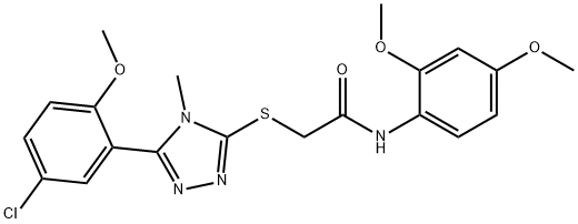 2-[[5-(5-chloro-2-methoxyphenyl)-4-methyl-1,2,4-triazol-3-yl]sulfanyl]-N-(2,4-dimethoxyphenyl)acetamide Structure