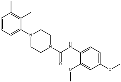 N-(2,4-dimethoxyphenyl)-4-(2,3-dimethylphenyl)piperazine-1-carboxamide Struktur