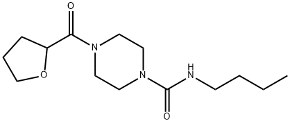 N-butyl-4-(oxolane-2-carbonyl)piperazine-1-carboxamide Struktur