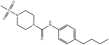 N-(4-butylphenyl)-4-methylsulfonylpiperazine-1-carboxamide Struktur