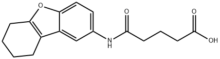 5-oxo-5-(6,7,8,9-tetrahydrodibenzofuran-2-ylamino)pentanoic acid Struktur