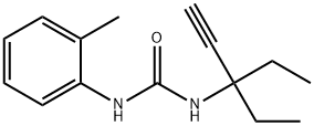 1-(3-ethylpent-1-yn-3-yl)-3-(2-methylphenyl)urea Struktur