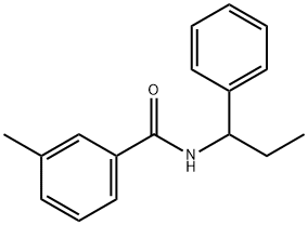 3-methyl-N-(1-phenylpropyl)benzamide Struktur