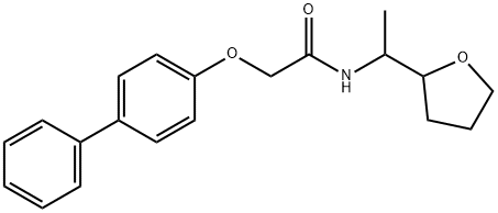 N-[1-(oxolan-2-yl)ethyl]-2-(4-phenylphenoxy)acetamide Struktur