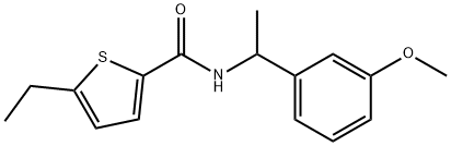 5-ethyl-N-[1-(3-methoxyphenyl)ethyl]thiophene-2-carboxamide Struktur